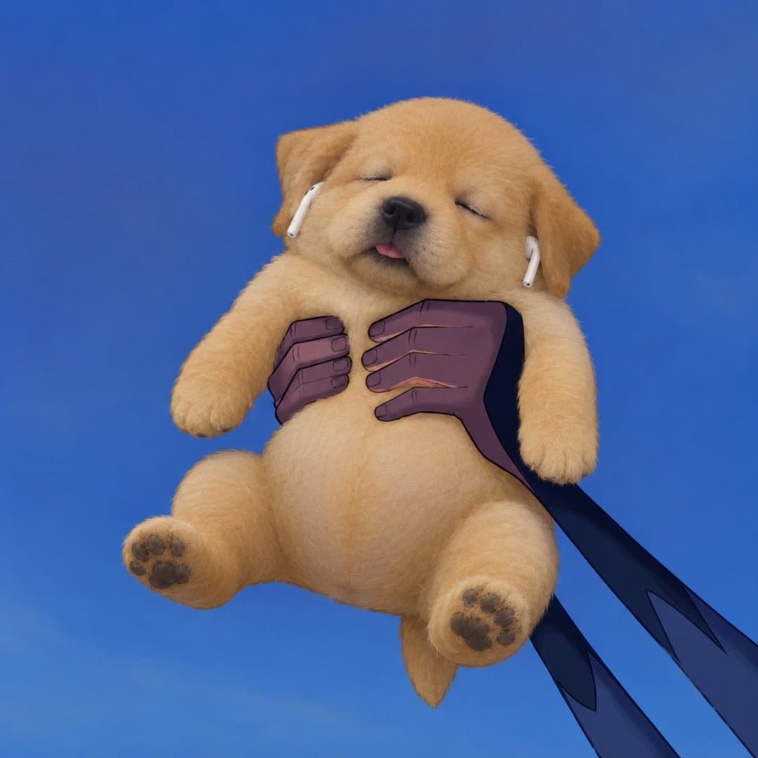 Eepy Dog Instagram profile image showing a golden puppy against a blue background