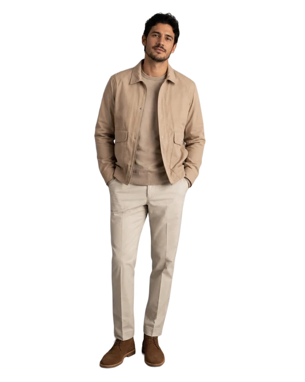 Fictional full-body adult cut out on a transparent background