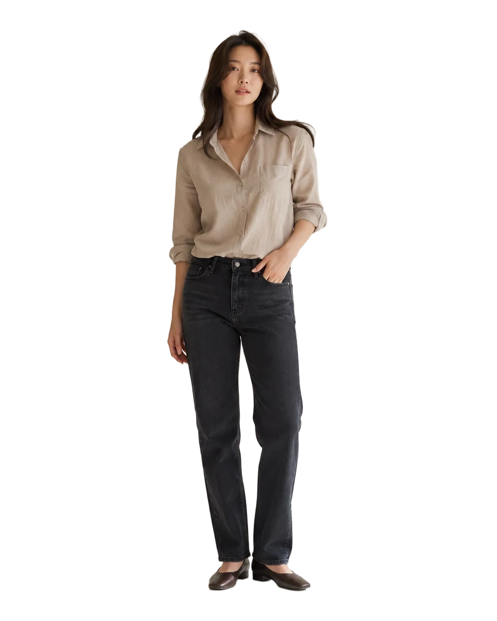 Fictional adult cut out on a transparent background