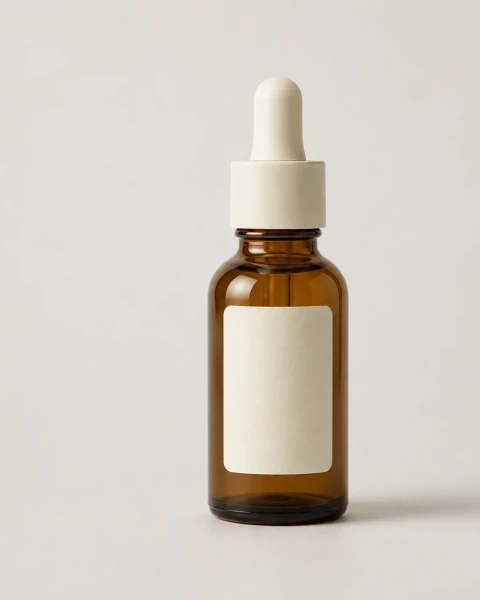 Small unbranded skincare product source before upscaling