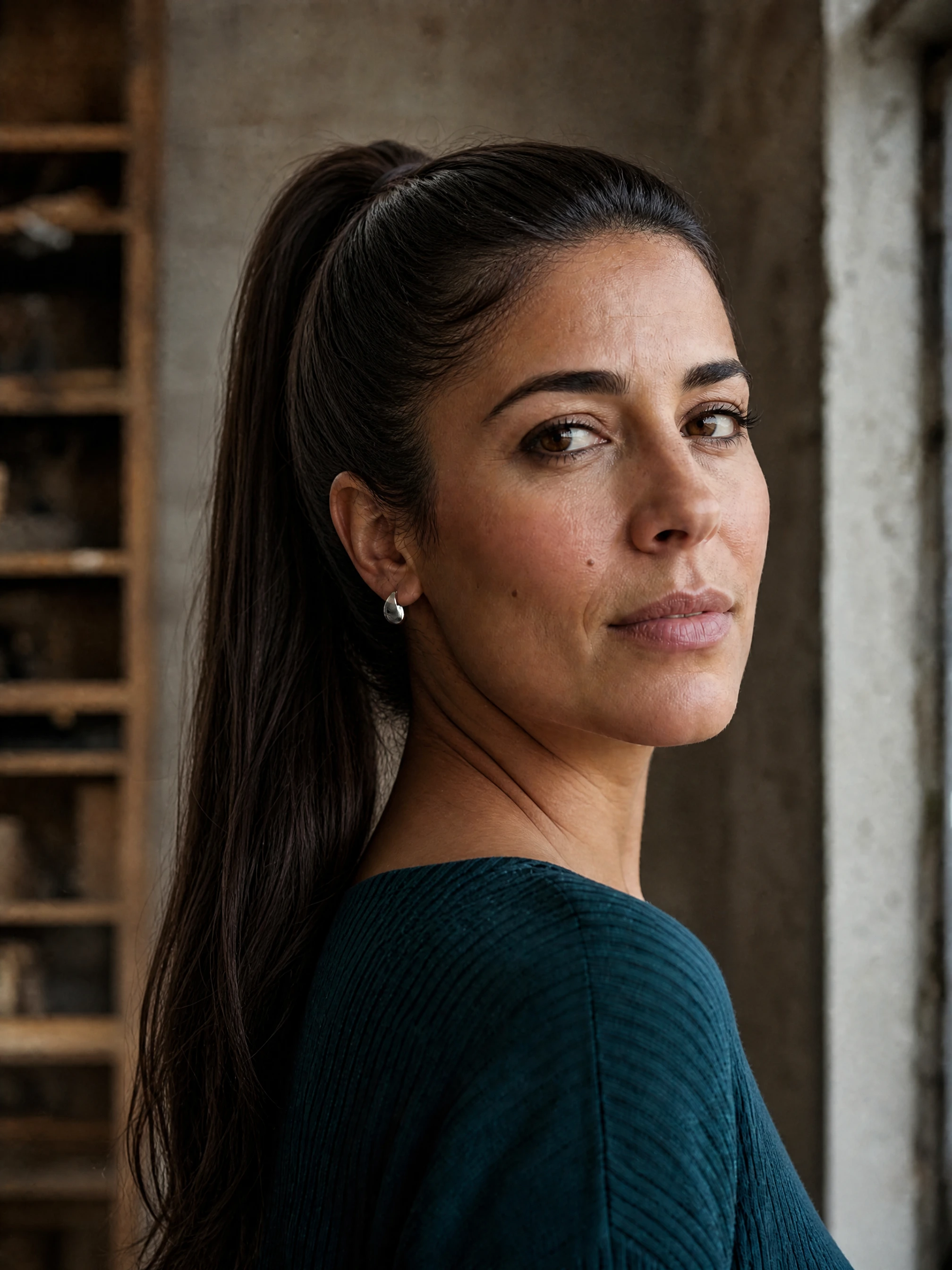 Fictional adult creator showing an editorial ponytail