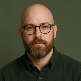 Original fictional adult brand persona portrait